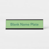 ピスタチオのナットグリーン無地のカラー デスクネームプレート (正面)