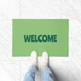 ピスタチオのナットグリーン無地のカラー ドアマット