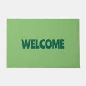 ピスタチオのナットグリーン無地のカラー ドアマット (正面)