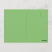 ピスタチオのナットグリーン無地のカラー ポストカード (裏面)