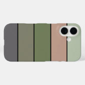 ピスタチオの殻 グリーン ピーチ パープル ストライプ Case-Mate iPhoneケース (裏面 (横))