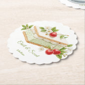ピスタチオアイスクリームサンドの日 水彩画 ペーパーコースター (アングル)