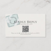 ピスタチオグリーンのギフトボックス　ＱＲコード　ＲＳＶＰ エンクロージャーカード (正面)