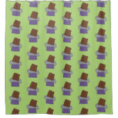 ピスタチオグリーンチョコレートバー シャワーカーテン (正面)