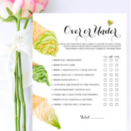 ピスタチオブライダルシャワーオーバーまたはゲーム中