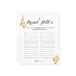 ピスタチオブライダルシャワーブライダルABCsゲーム