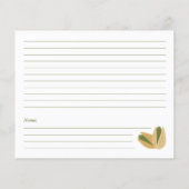 ピスタチオブライダルシャワーレシピカード (裏面)