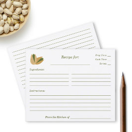 ピスタチオブライダルシャワーレシピカード