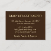 ピスタチオマドレーヌフランスのパティスリーベーカリーシェフ 名刺 (裏面)