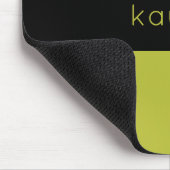 ピスタチオ緑の色ブロックパターン（名前） マウスパッド (コーナー)