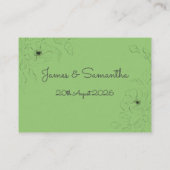 ピスタチオ背景のアネモネ平座席表～ プレイスカード (裏面)