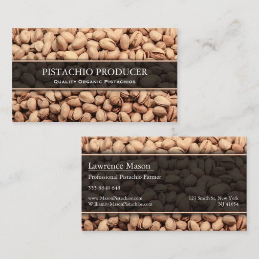 ピスタチオ製作者/農家写真名刺 名刺 (正面/裏面)