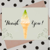 ピスタチオ アイスクリーム ブライダル シャワー 感謝カード