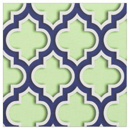 ピスタチオ・グリーン、ネイビー・モロッコクローバー#5DS ファブリック