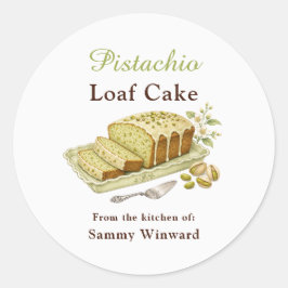 ピスタチオ+パウンドケーキ+ギフトラベル ラウンドシール