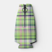 ピスタチオ・ピンクネイビーWhtマドラス名門私立校風のモノグラム ボトルクーラー (裏面)