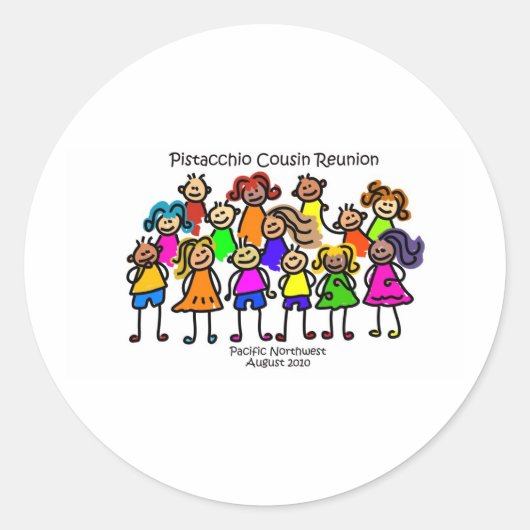 ピスタッキオ懇親会ステッカー ラウンドシール (正面)