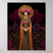 ピスティソフィアアールヌーボープリント:金ゴールド紫 ポスター (正面)