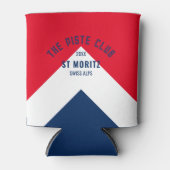 ピストクラブ レッド ホワイト ネイビー ピーク ウィンター スキー 缶クーラー (正面)