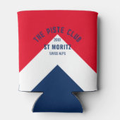 ピストクラブ レッド ホワイト ネイビー ピーク ウィンター スキー 缶クーラー (裏面)