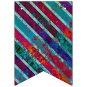 ピストコンテンポラリーライワイン青/青デザイン バンティングフラッグ (第3の旗)