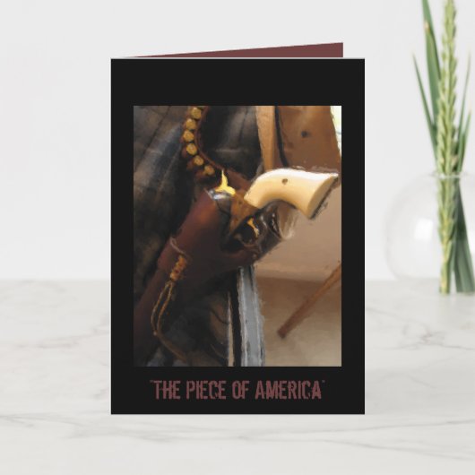 ピストルおよびホルスターとの大きいNotecard カード (正面)