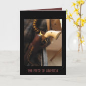 ピストルおよびホルスターとの大きいNotecard カード (黄色い花)