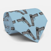 ピストルの漫画イラストレーションモダン ネクタイ (ロール)