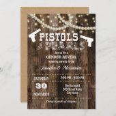 ピストルまたは真珠の性別を示す 招待状 (正面/裏面)