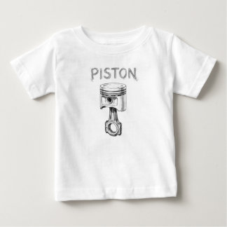 ピストンの鉛筆スケッチ画 ベビーTシャツ