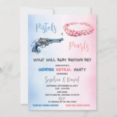 ピストンまたは真珠の性別によるパーティーの表示 招待状 (正面)