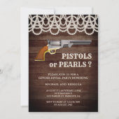 ピストンまたは真珠の性別によるパーティーの表示 招待状 (正面)