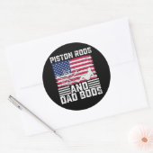 ピストンロッドとパパボーズ整備士7月4日 ラウンドシール (封筒)