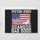 ピストンロッドとパパボーズ整備士7月4日 招待状 (正面)