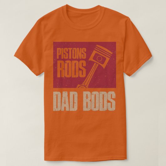ピストンロッド及びパパボード Tシャツ (デザイン正面)