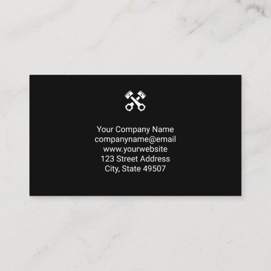 ピストン車エンジン |エンジニア |ピストン 名刺 (裏面)