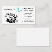 ピストン車エンジン |手のひら 名刺 (正面/裏面)