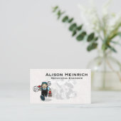 ピストン車エンジン | 整備士(レンチ付) 名刺 (スタンド正面)