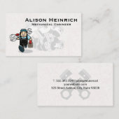 ピストン車エンジン | 整備士(レンチ付) 名刺 (正面/裏面)