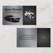 ピストン車エンジン | 自動ショップ 名刺 (正面/裏面)