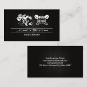 ピストン車エンジン | 自動車修理 | レンチ 名刺 (正面/裏面)