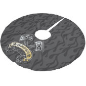 ピスト改造ソン幽霊フレイムス名前をカスタムするガレージ ブラッシュドポリエステルツリースカート (アングル)