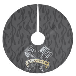 ピスト改造ソン幽霊フレイムス名前をカスタムするガレージ ブラッシュドポリエステルツリースカート