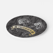 ピスト改造ソン幽霊フレイムス名前をカスタムするガレージ ペーパープレート (アングル)