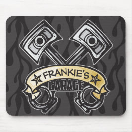 ピスト改造ソン幽霊フレイムス名前をカスタムするガレージ マウスパッド