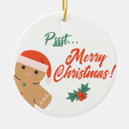 ピスト…メリークリスマスジンジャーブレッドマン セラミックオーナメント