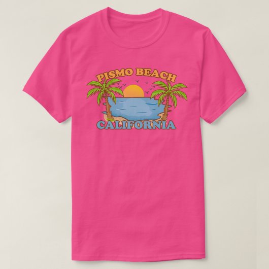 ピスモビーチカリフォルニア Tシャツ (デザイン正面)