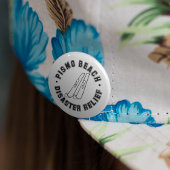 ピスモビーチ災害レリーフ、 浮き彫りボタン 缶バッジ