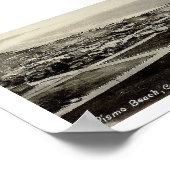 ピスモビーチ、カリフォルニアヴィンテージ ポスター (角)