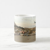 ピスモ島の桟橋ビーチカリフォルニアトラベルフォト コーヒーマグカップ (中央)